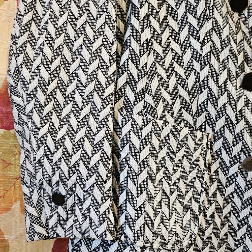 Anne Klein Chevron Patterned Blazer-size XL-New with Tags - Picture 7 of 13